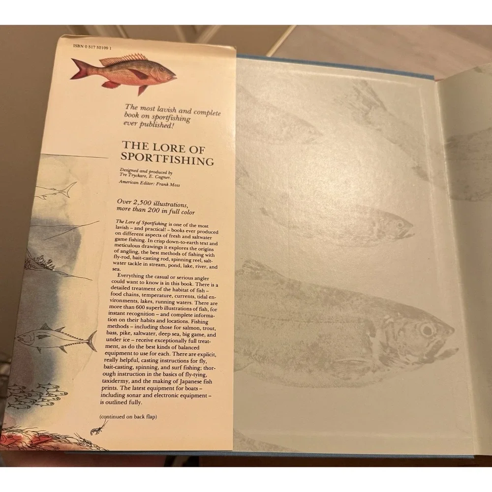 Vintage Book The Lore of Sportfishing by Tre‎ Tryckare 1976 1st Edition RARE